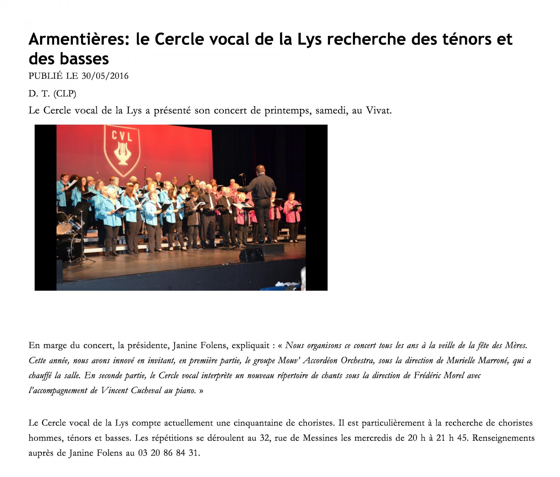 Concert de printemps 2016